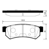 Колодки задние CHEVROLET LACETTI <b>SANGSIN SP1257</b>