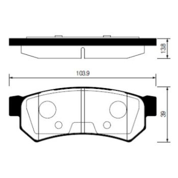 Колодки задние CHEVROLET LACETTI <b>SANGSIN SP1257</b>