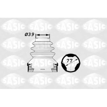 Комплект пылника приводного вала SASIC 1900002