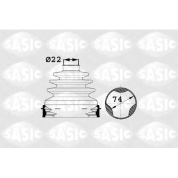 Комплект пылника приводного вала SASIC 1904005