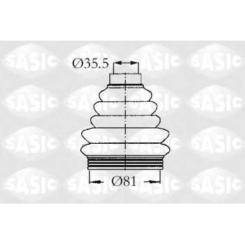Комплект пылника приводного вала SASIC 2933203