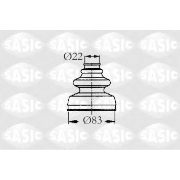 Комплект пылника приводного вала SASIC 2933653