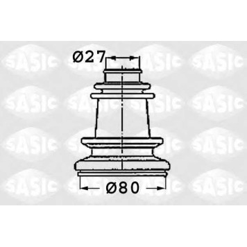 Комплект пылника приводного вала SASIC 4003409