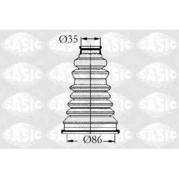 Комплект пылника приводного вала SASIC 4003432