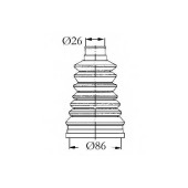 Комплект пылника приводного вала SASIC 4003440
