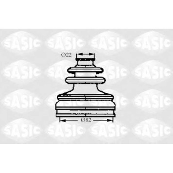 Комплект пылника приводного вала SASIC 4003467