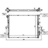 Радиатор Audi Q7 05-15 / Volkswagen Touareg 02-10 / Porsche Cayenne 02-10 <b>SAT AD0007</b>