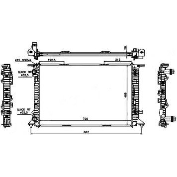 Радиатор AUDI A4 1.8T / 2.0T / 2.0TD 07- / / A5 1.8T / 2.0TD / / A6 2.0T / 2.0TD 11- / / Q5 2.0T / 2.0TD 08- <b>SAT AD0009-1</b>