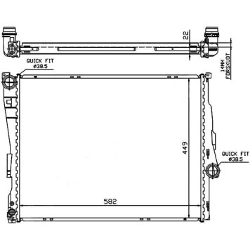 Радиатор BMW 3-SERIES E46 98-05 / BMW Z4 E85 98- <b>SAT BW0008</b>