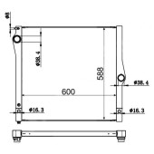 Радиатор BMW X5 / X6 E70 / E71 3.0 / 4.8 07- <b>SAT BW0010-07</b>