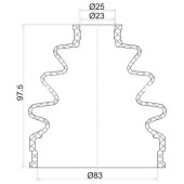 Пыльник шруса наружный FR HONDA CR-V RD1 (смазка, 2 хомута. резина) <b>SAT C-1001</b>