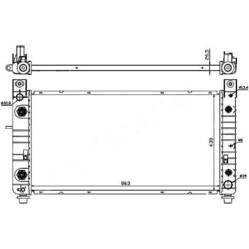 Радиатор CHEVROLET AVALANCHE / SUBURBAN / TAHOE / YUKON / / CADILLAC ESCALADE 6.0 99-06 / / HUMMER H2 6.0 02-09 <b>SAT CH0003-6.0</b>