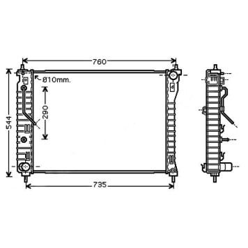 Радиатор CHEVROLET CAPTIVA / OPEL ANTARA / DAEWOO WINSTORM 2.4 / 3.2 07- <b>SAT CH0004</b>