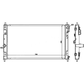 Радиатор CHRYSLER SEBRING / DODGE AVENGER / JOURNEY 2.0 / 2.0TD / 2.4 / 2.7 / 3.5 07- / / DODGE CALIBER / JEEP COMPAS <b>SAT CR0005-07</b>