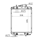Радиатор DAIHATSU MOVE / PYZAR G3# HE-EG / COPEN L710 / L902 / 910S / L950 / 952 / 960 / 962 00- <b>SAT DA0003</b>