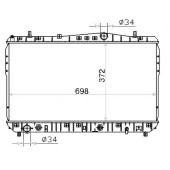 Радиатор DAEWOO NUBIRA / CHEVROLET LACETTI / SUZUKI FORENZA 1.4 / 1.6 / 1.8 03- <b>SAT DW0004-1.4</b>