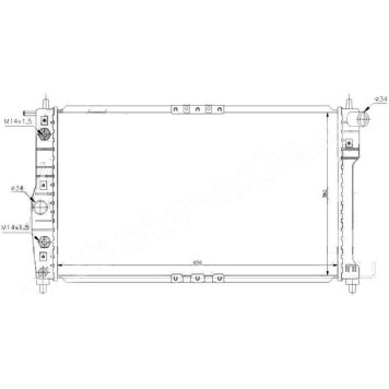 Радиатор DAEWOO NUBIRA 1.5 / 1.6 / 1.8 / 2.0 97- / LEGANZA 2.0 97- <b>SAT DW0004-2.0</b>