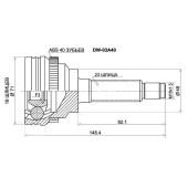 Шрус DAEWOO Matiz 0.8 95- <b>SAT DW-03A40</b>