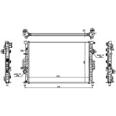 Радиатор FORD MONDEO 1.8TD / 2.0T / 2.0TD / 2.2TD / 2.5T 07- / FOCUS III 2.0TD 11- / S-MAX / GALAXY 1.6T / 2.0T <b>SAT FD0003-07</b>