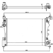 Радиатор FIAT GRANDE PUNTO 05- <b>SAT FI0003</b>