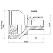Шрус наружный FORD FOCUS II 1.4 / 1.6 04-08 / FOCUS C-MAX 1.8 04-08 (-ABS) <b>SAT FO-002</b>