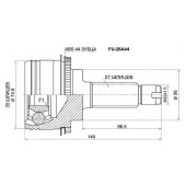 Шрус SUBARU Impreza GF8 4WD 98- FORESTER SF9 <b>SAT FU-26A44</b>