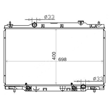 Радиатор HONDA STREAM RN1 K20A 2.0 01- <b>SAT HD00015-2.0</b>