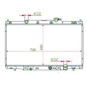 Радиатор HONDA CR-V 01-06 / ELEMENT 03- <b>SAT HD00044</b>