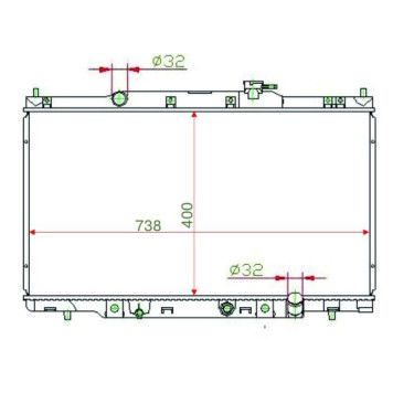 Радиатор HONDA CR-V 01-06 / ELEMENT 03- <b>SAT HD00044</b>