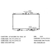 Радиатор HONDA AVANCIER F23A 2.3 99-03 <b>SAT HD0005-TA1</b>