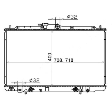Радиатор HONDA INSPIRE / SABER / AVANCIER J30A / ACURA TL 2.5 / 3.2 98-03 <b>SAT HD0005-UA</b>