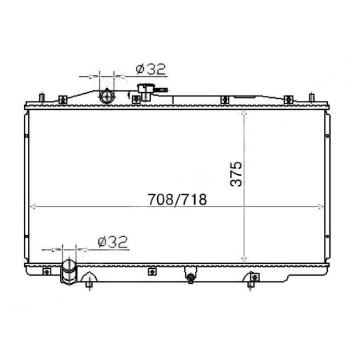 Радиатор HONDA INSPIRE 03-07 / ACCORD (сингап.) J30A / ACURA TL 2.5 / 3.2 03-07 <b>SAT HD0005-UC</b>