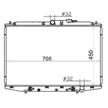 Радиатор HONDA ODYSSEY / SHUTTLE 2.3 99-03 <b>SAT HD0007-RA6</b>