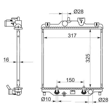 Радиатор HONDA LOGO GA3 96-02 <b>SAT HD0015</b>