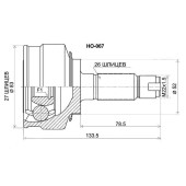 Шрус Honda Fit / Jazz GE6-9 L13A / L15A, 07- <b>SAT HO-067</b>
