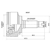 Шрус HO Accord K20A / K24A / J30A CL / CM 03-, CR-V K20A / K24A RD4 / 5 / 6 / 7, 01-06 <b>SAT HO-57</b>