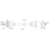 Привод в сборе перед. прав. HONDA CR-V RD1 96-99 <b>SAT HO-5-951</b>