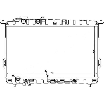 Радиатор HYUNDAI SONATA (TAGAZ) 2.0 / 2.4 / 2.5 / 2.7 / / HYUNDAI XG 2.5 98- <b>SAT HY0006</b>