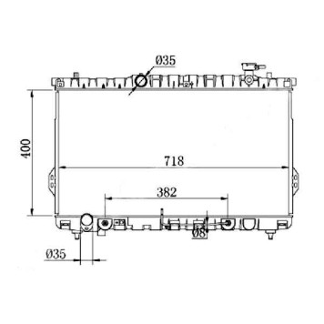 Радиатор HYUNDAI SANTA FE CLASSIC 2.0 / 2.4 / 2.7 00-06 <b>SAT HY0006-1</b>