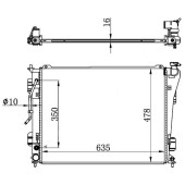 Радиатор HYUNDAI SONATA 2.0 / 2.4 10- / GRANDEUR / AZERA 11- / KIA OPTIMA 2.0 / 2.4 10- <b>SAT HY0007-10</b>