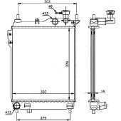 Радиатор HYUNDAI GETZ 1.1 / 1.3 / 1.4 / 1.6 02- <b>SAT HY0008-MT-2</b>