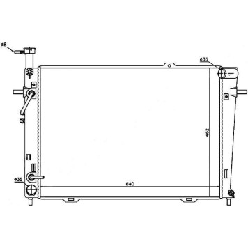 Радиатор HYUNDAI TUCSON / KIA SPORTAGE 2.0 / 2.7 03- <b>SAT HY0009-03</b>