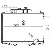 Радиатор HYUNDAI H100 / PORTER (TAGAZ) 94- <b>SAT HY0011</b>