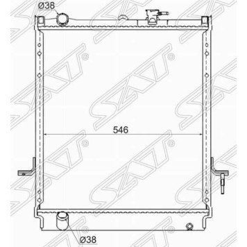 Радиатор ISUZU ELF NQR75 4HF14HK1 12- / BOGDAN E-3 <b>SAT IS0001-3.0</b>