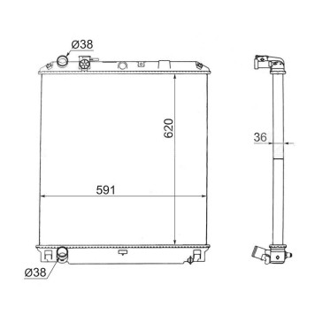 Радиатор ISUZU ELF FSR90 / NPR81 04- (пластинчатый) <b>SAT IS0002-FSR</b>