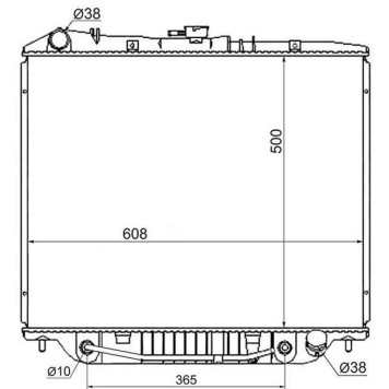 Радиатор ISUZU BIGHORN / TROOPER / OPEL MONTEREY 4JX1-4JG2TC / HONDA PASSPORT 6VD1-4JG2TC 91-98 <b>SAT IS0005-D</b>