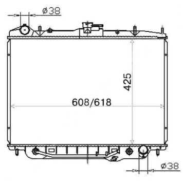 Радиатор Honda Passport 93-02 / Isuzu Bighorn 91-02 / Rodeo 98-04 / Wizard 00-02 / Opel Monterey 91-99 <b>SAT IS0005-V6-3R</b>