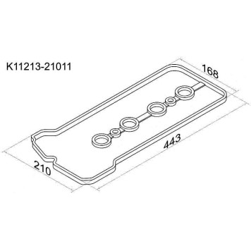 Прокладка клапанной крышки TOYOTA 1NZ-FE, 2NZ-FE <b>SAT K11213-21011</b>