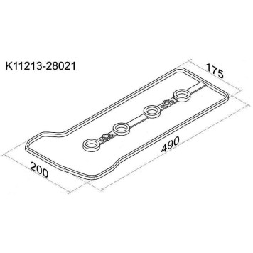 Прокладка клапанной крышки TOYOTA 1AZ-FE, 2AZ-FE AZT250, ACV3# / 4#, ACA2# / 3#, ACM2#, ACU1# / 2# / 3# <b>SAT K11213-28021</b>