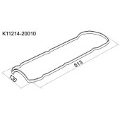 Прокладка клапанной крышки TOYOTA 1MZ / 2MZ-FE, лев. <b>SAT K11214-20010</b>